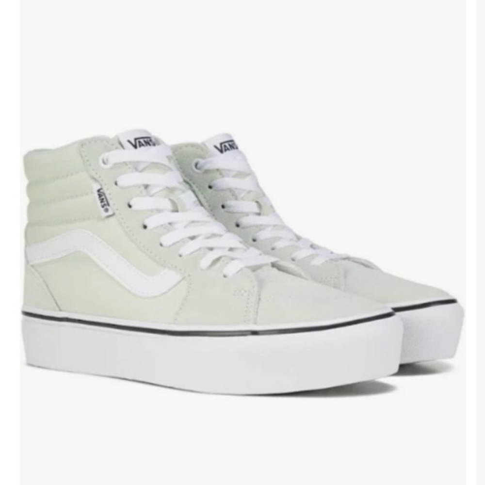 Vans High-Top Platform Sneakers - Light Green